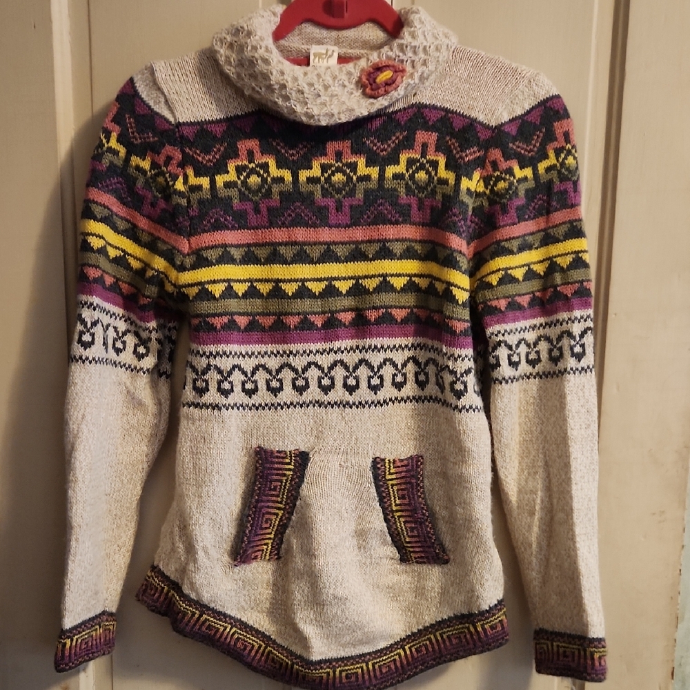 Multicolor Patterned Women's Sweater